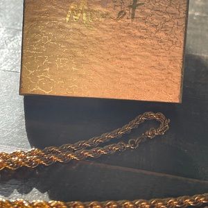 Vintage Monet Gold rope chain necklace